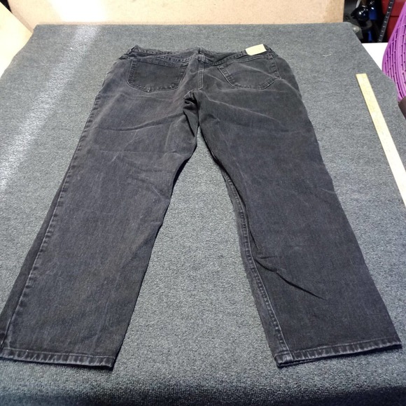 Vintage Lee Black Denim Pants Jeans Men 38x31 High‎ Rise 80s 90s Pants - Picture 5 of 8